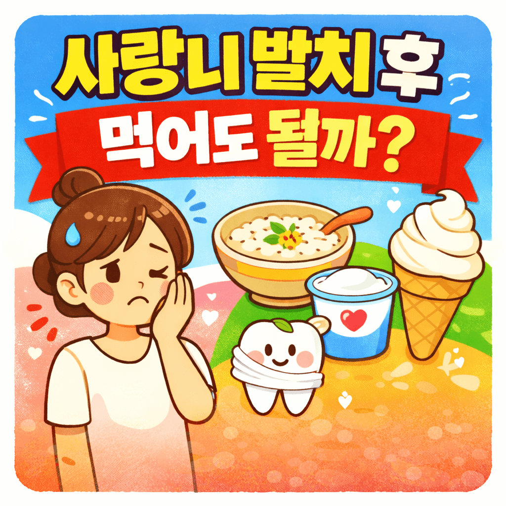 사랑니 발치후 식사