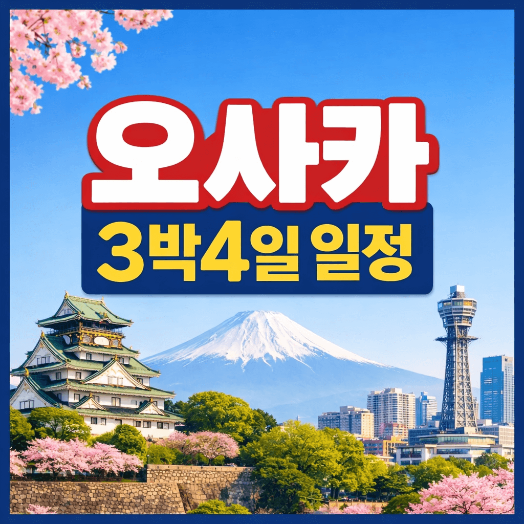 오사카 3박4일 일정