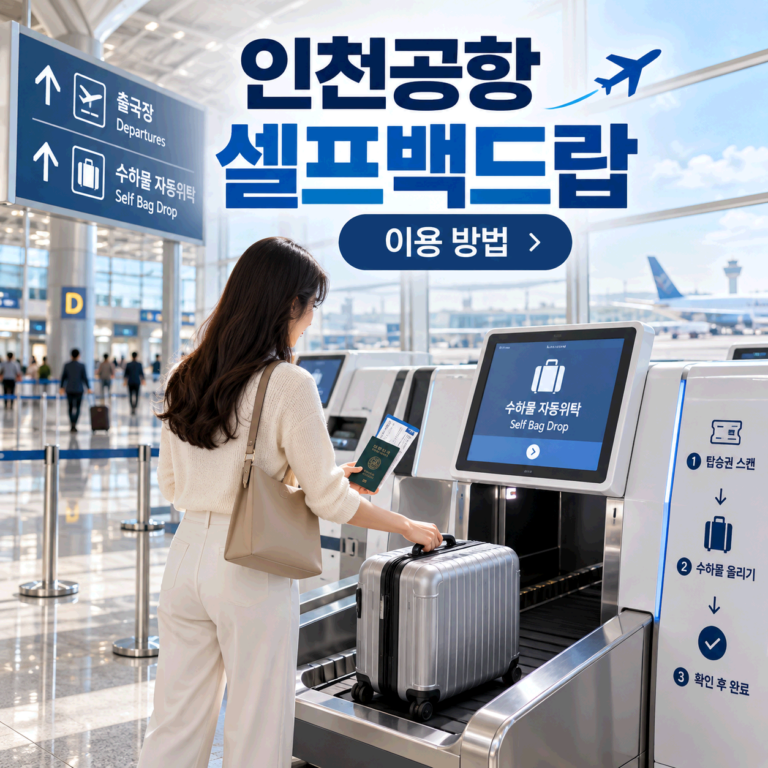 인천공항 셀프백드랍 이용 방법