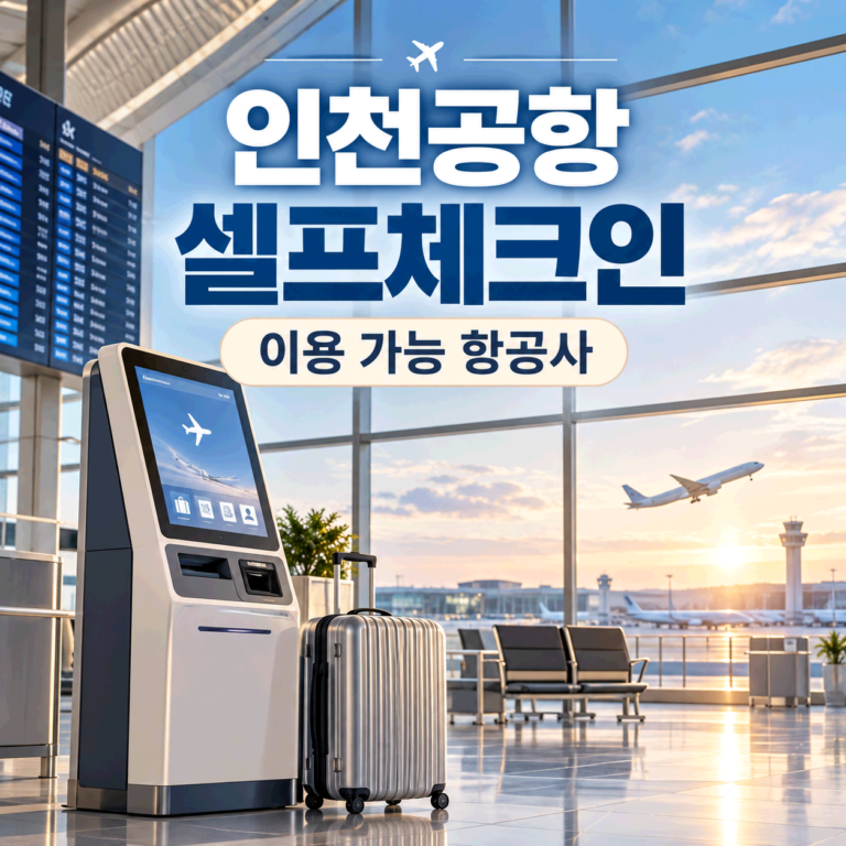 인천공항 셀프체크인 이용 가능 항공사