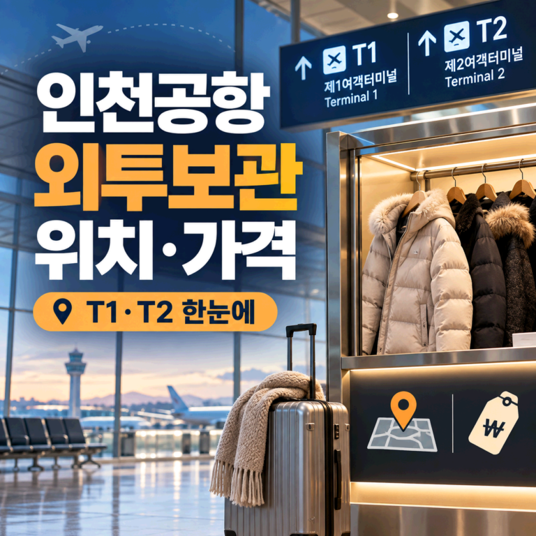 인천공항 외투보관 위치 가격