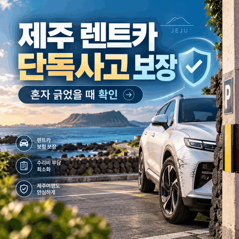 제주 렌트카 단독사고 보장