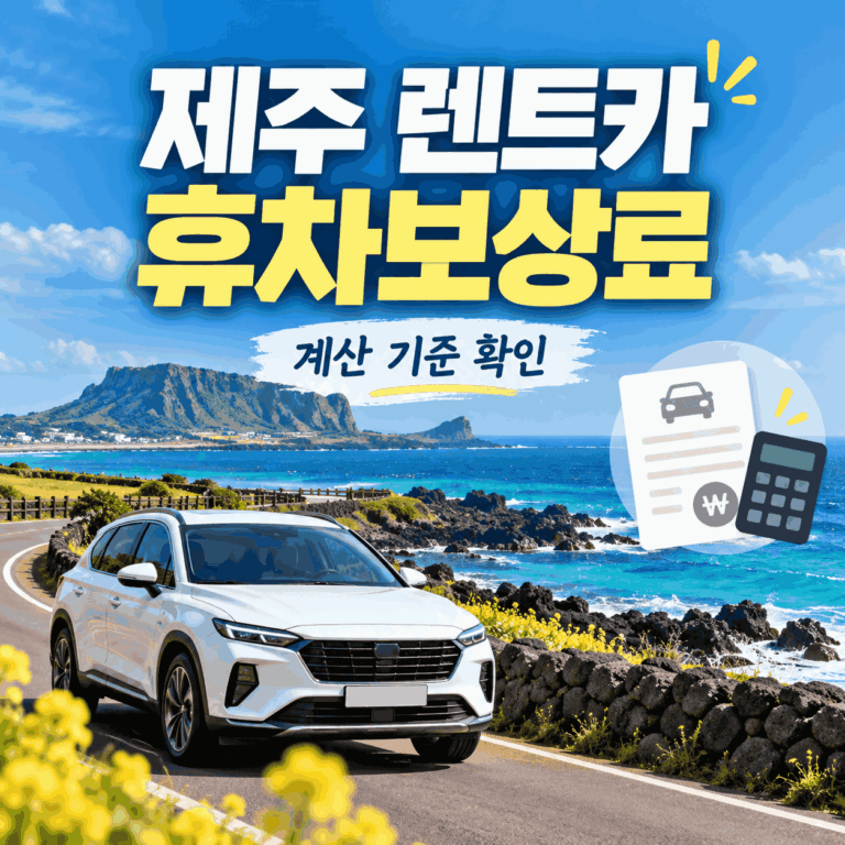 제주 렌트카 휴차보상료