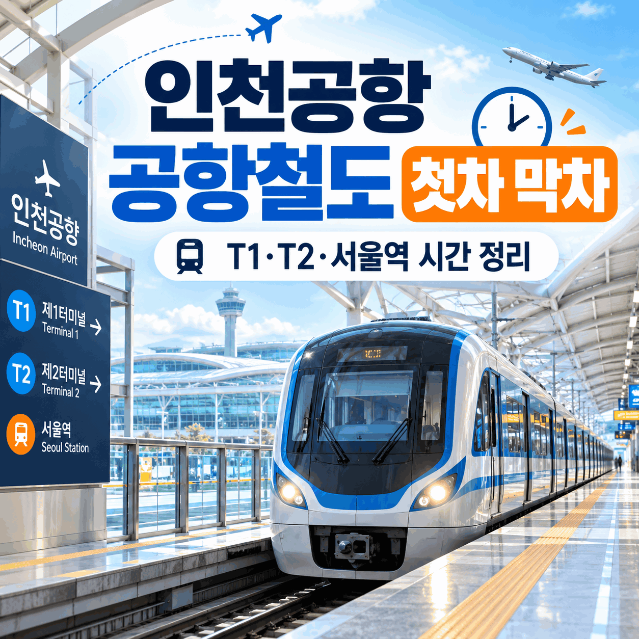 인천공항 공항철도 첫차 막차