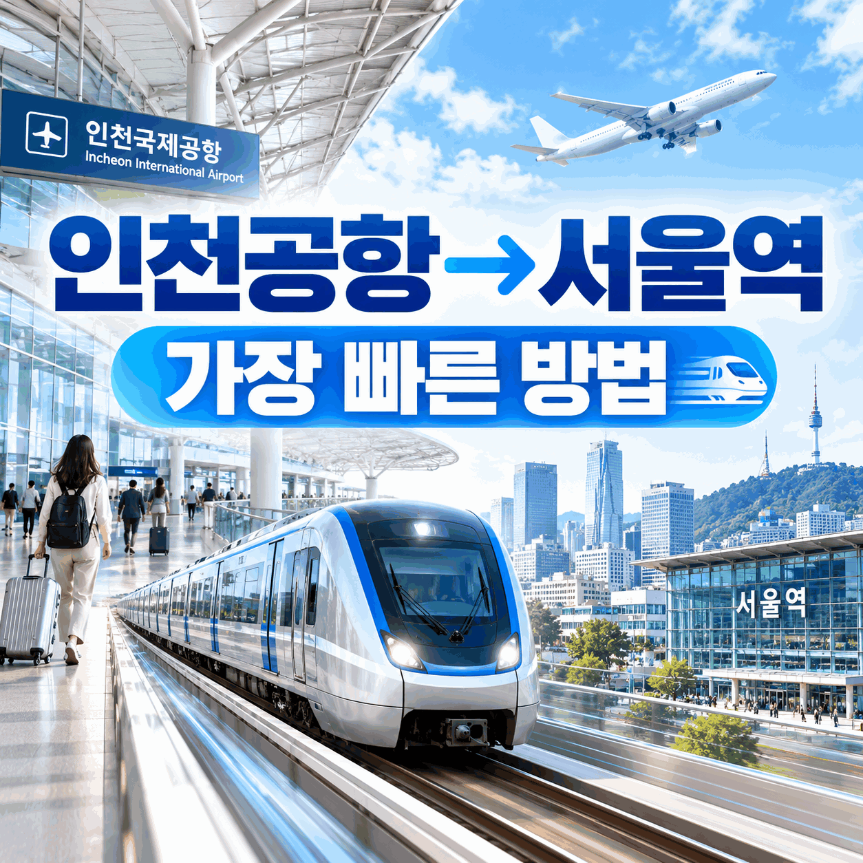 인천공항에서 서울역 가장 빠른 방법