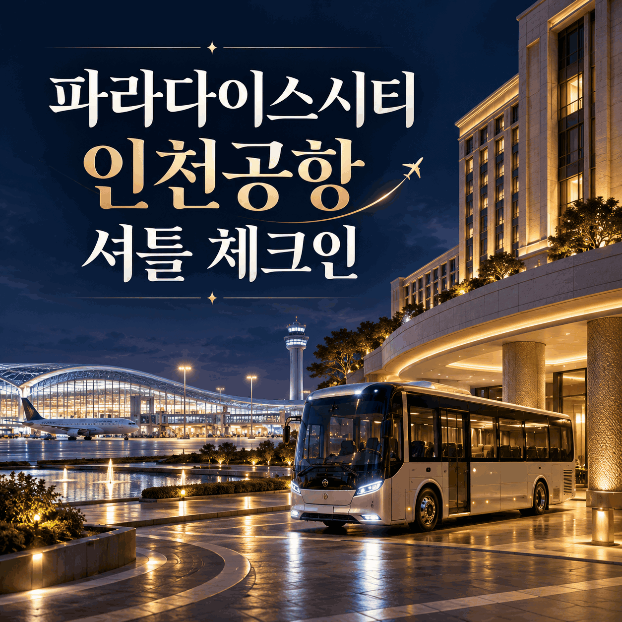 파라다이스시티 인천공항 셔틀 체크인