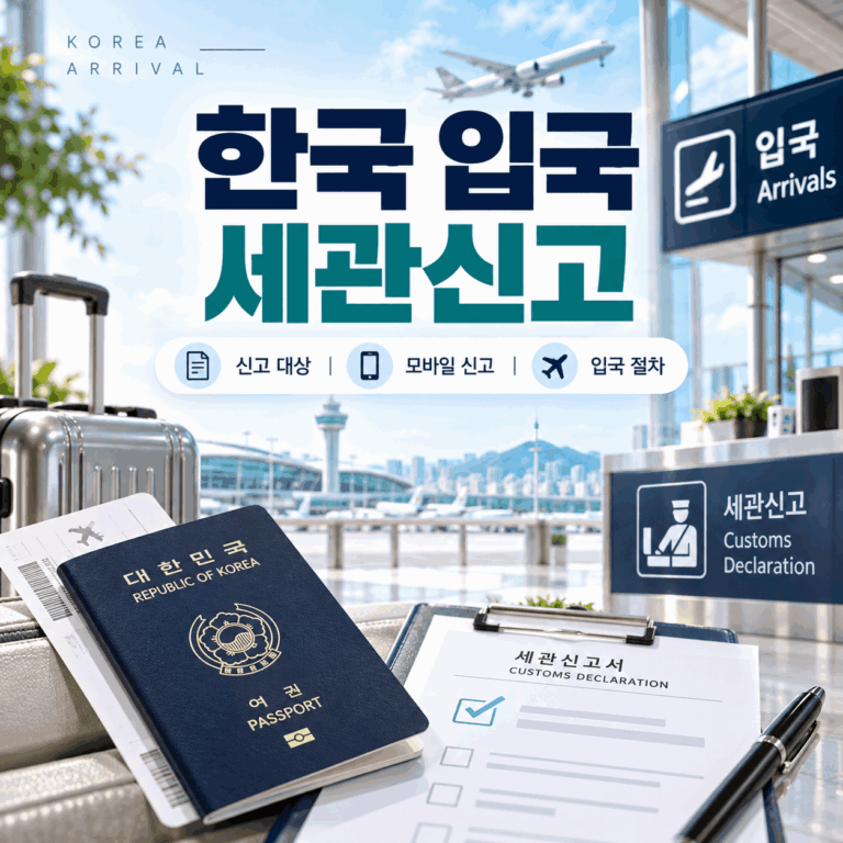 한국 입국 세관신고